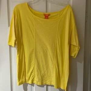 Joe fresh yellow short sleeve top in size large